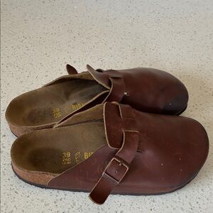 Birkenstock Women's Chestnut Leather Flats